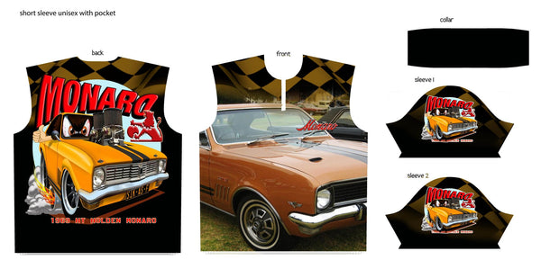 HOLDEN HT MONARO - SHORT SLEEVE - Fishing style polo shirt - IN STOCK