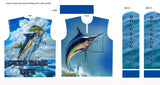 Deep Blue - LONG SLEEVE - Fishing style polo shirt - Child starts at $50