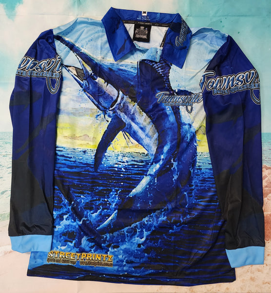 Townsville Marlin - LONG SLEEVE - Fishing style polo shirt - Child starts at $50