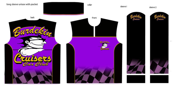 Burdekin Cruisers - PURPLE - LONG SLEEVE - Fishing style polo shirt - PRE ORDER - Child starts at $45