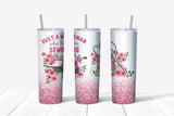 Tumbler 20oz/590ml - Just a Woman Who Loves Sewing