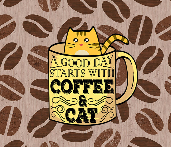 Tumbler 20oz/590ml - Coffee & Cats