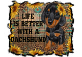 Tumbler 20oz/590ml - Life is better with a dachshund