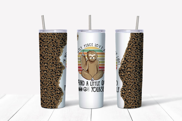 Tumbler 20oz/590ml - Sloth go f.ck yourself